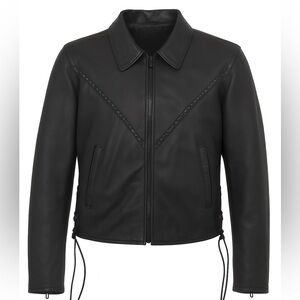 Milwaukee Leather Jacket XXL (Fits XL) Black Genuine Leather Biker Moto